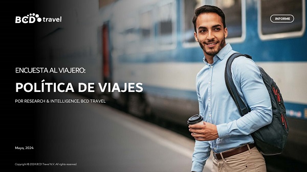 Portada informe política de viajes, de BCD Travel.