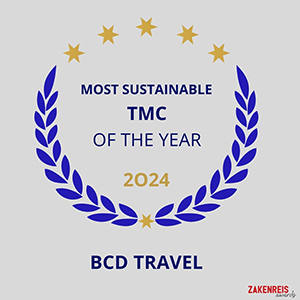 Award for Most Sustainable TMC 2024, BCD Travel