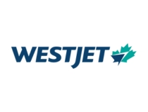 WestJet logo with a stylized leaf airplane