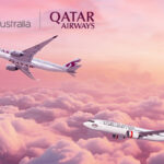 Virgin Australia and Qatar Airways planes in flight