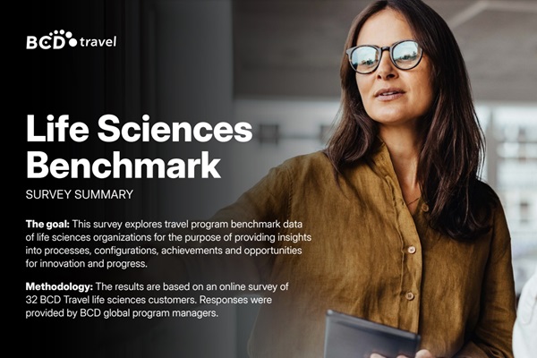 Survey on life sciences travel program benchmark data.