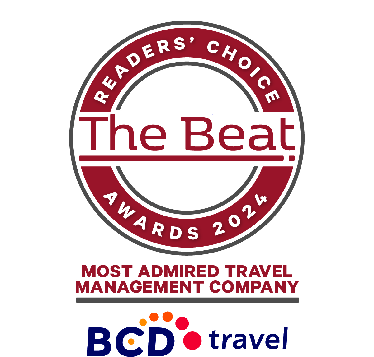 BCD Travel wins 2024 The Beat award.